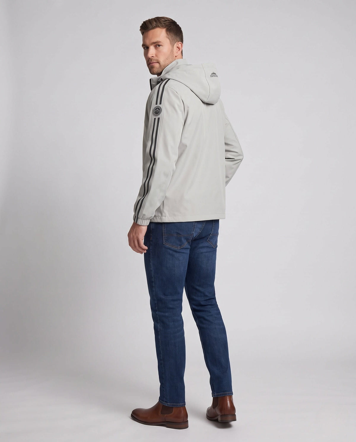Men's Hooded Softshell Jacket with Reflective Stripes | Miles_4