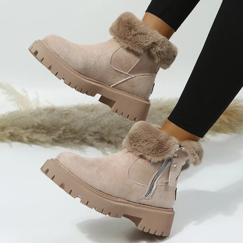 Women's Faux Fur Platform Winter Boots | Faye_2