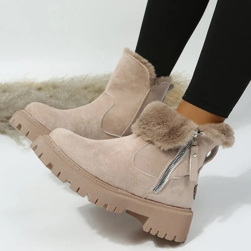 Women's Faux Fur Platform Winter Boots | Faye_3