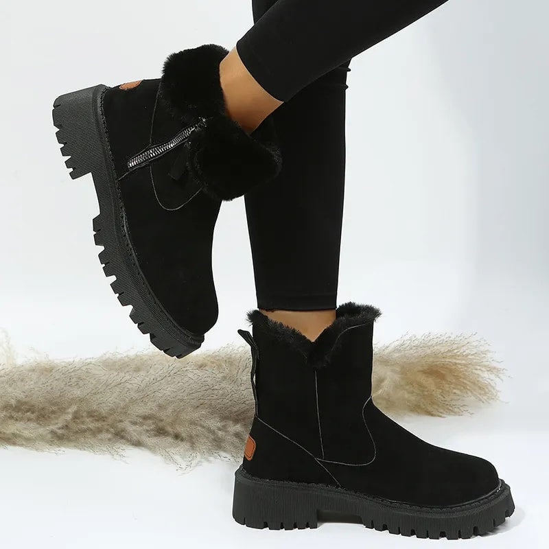 Women's Faux Fur Platform Winter Boots | Faye_5