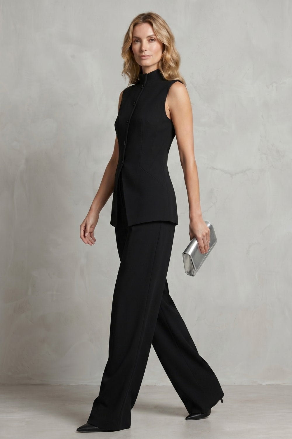 Women's Sleeveless Wide Leg Trouser Suit | Greer_3