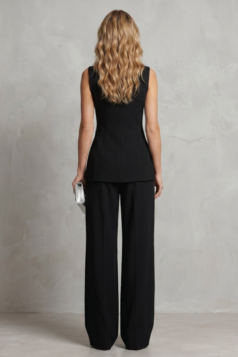 Women's Sleeveless Wide Leg Trouser Suit | Greer_4