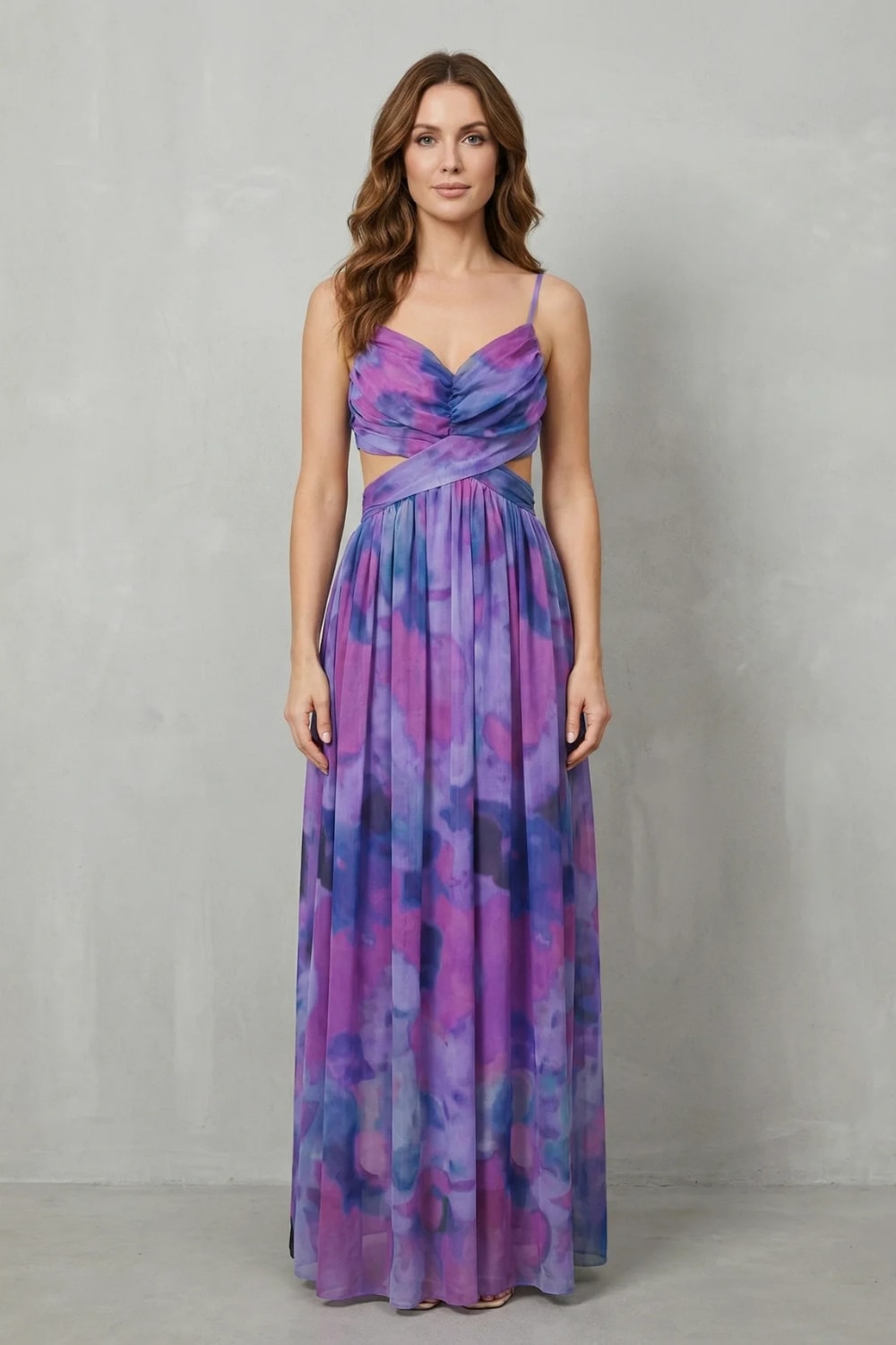 Women's Printed Tulle Maxi Dress | Jocelyn_10