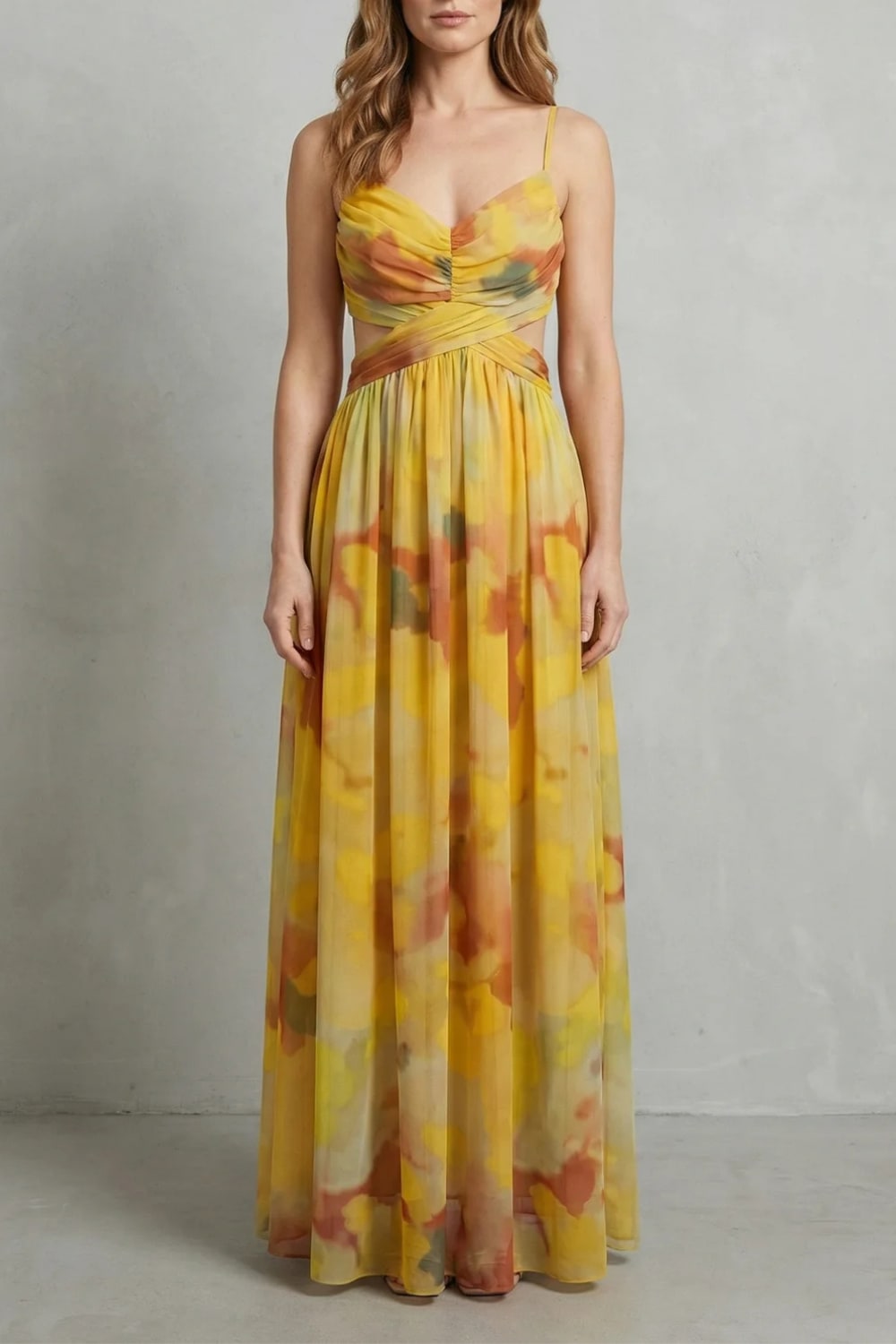 Women's Printed Tulle Maxi Dress | Jocelyn_11