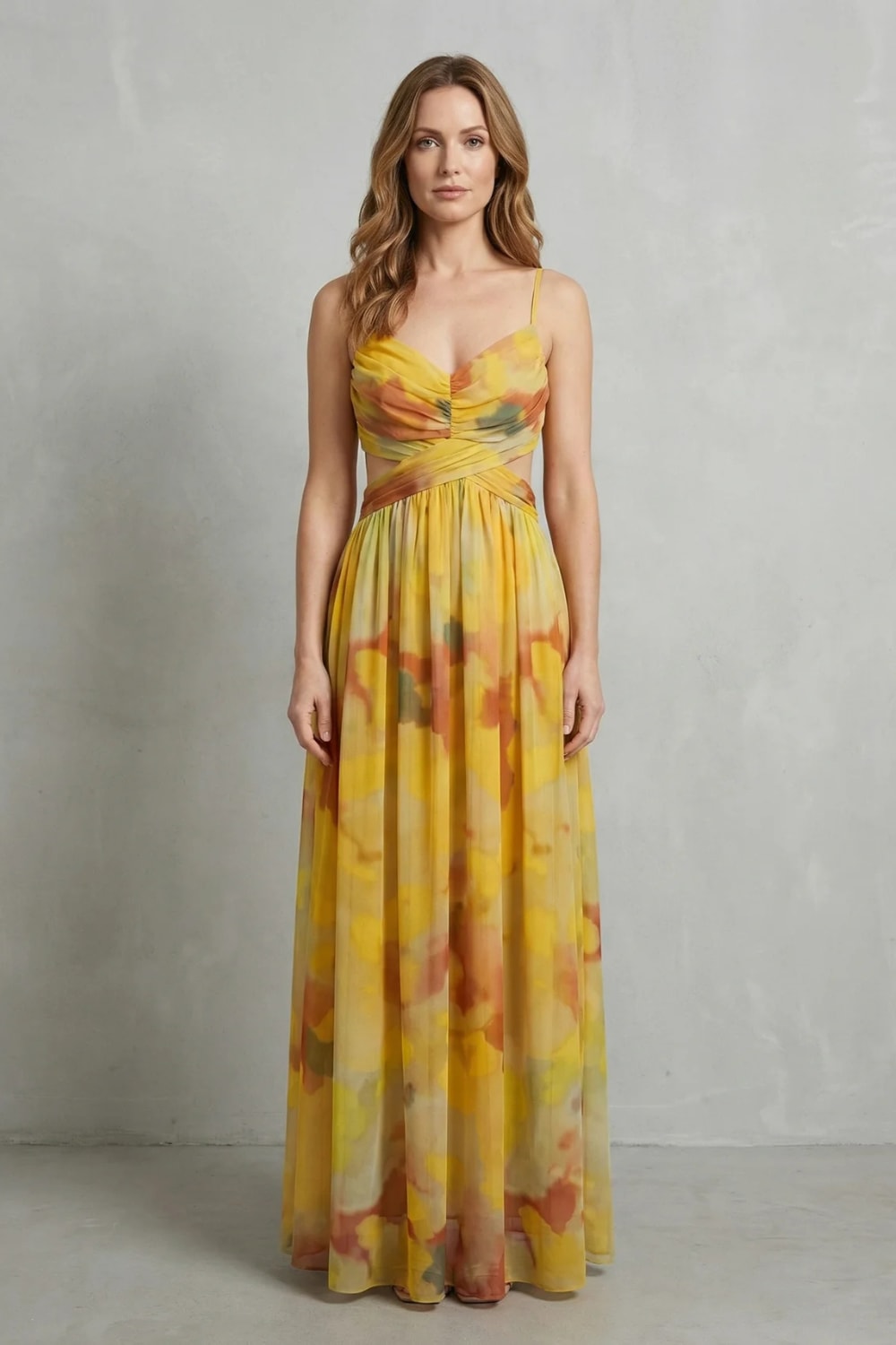 Women's Printed Tulle Maxi Dress | Jocelyn_12