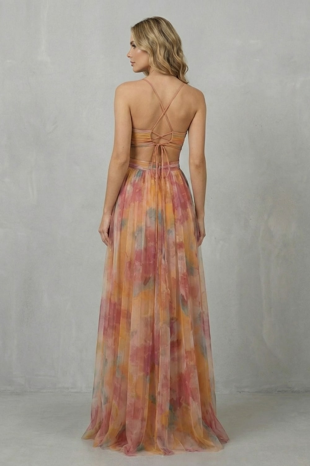 Women's Printed Tulle Maxi Dress | Jocelyn_4
