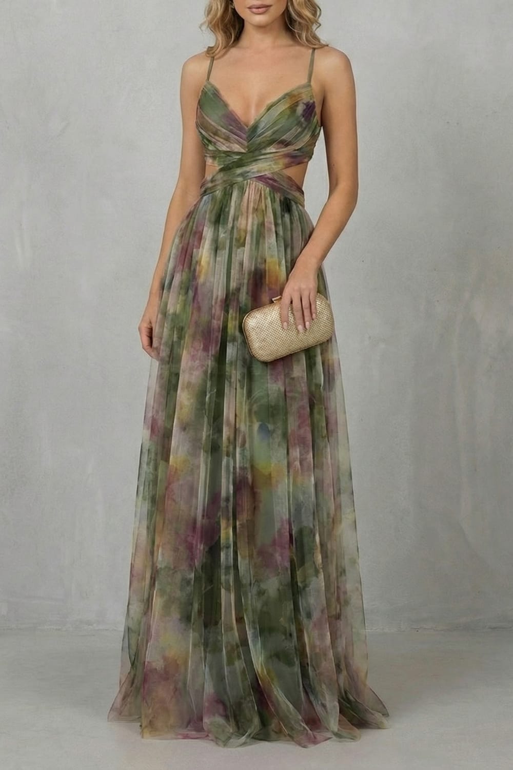 Women's Printed Tulle Maxi Dress | Jocelyn_5