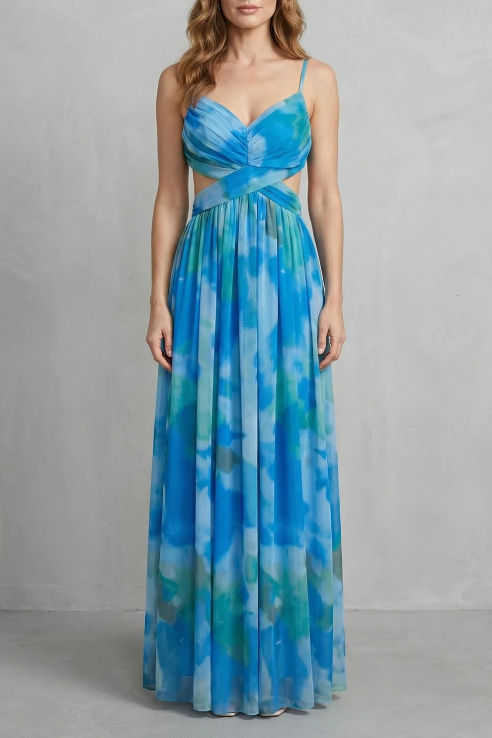 Women's Printed Tulle Maxi Dress | Jocelyn_7