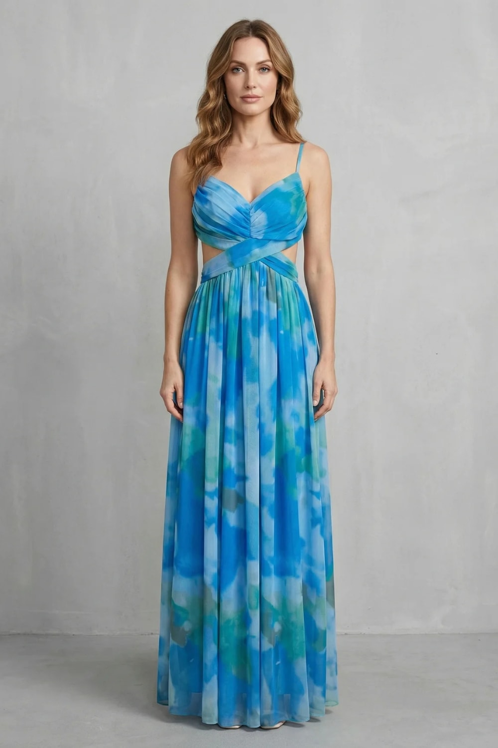 Women's Printed Tulle Maxi Dress | Jocelyn_8