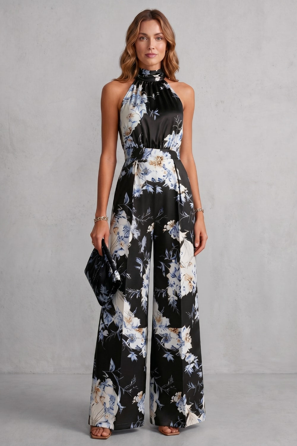 Women's Floral Wide Leg Jumpsuit | Kesia_10