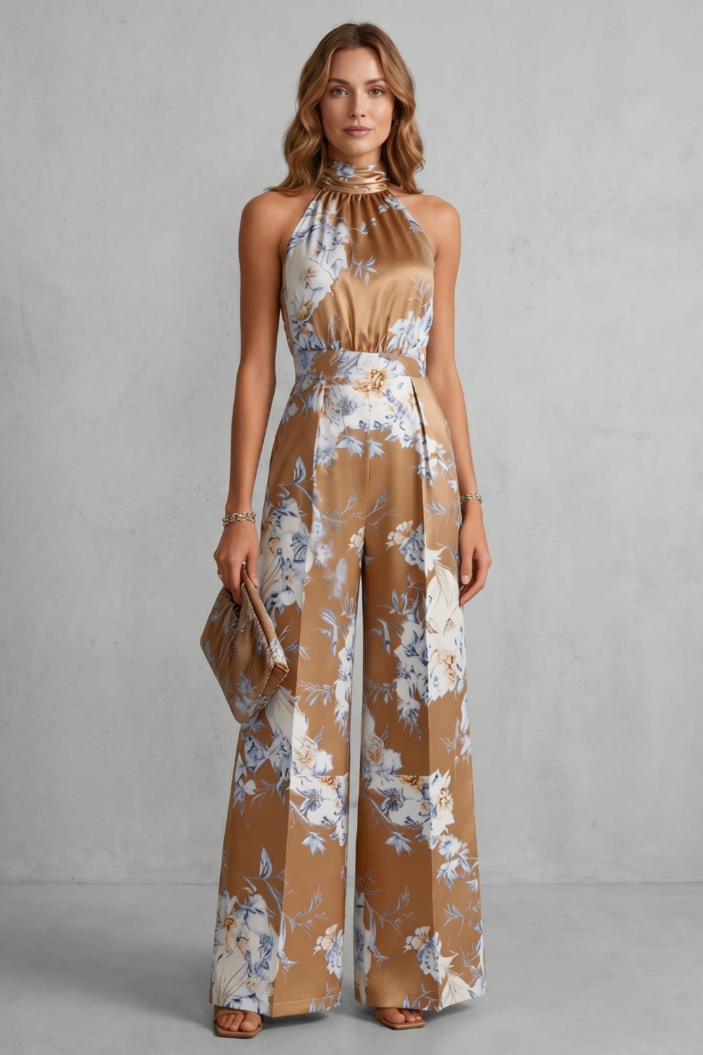 Women's Floral Wide Leg Jumpsuit | Kesia_2