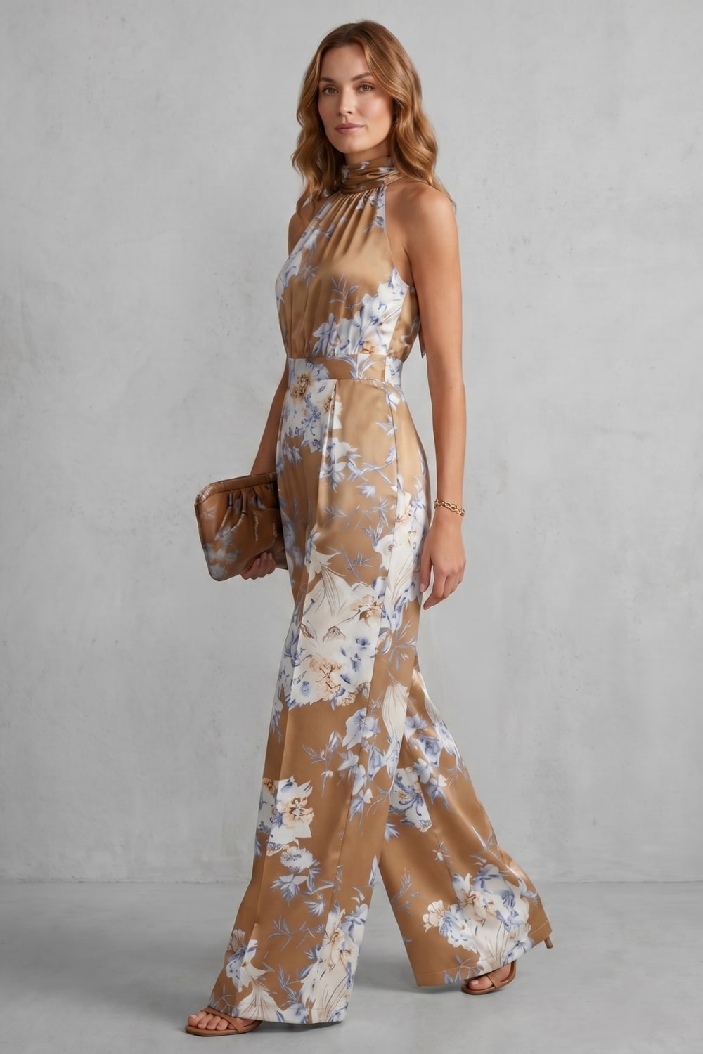 Women's Floral Wide Leg Jumpsuit | Kesia_3