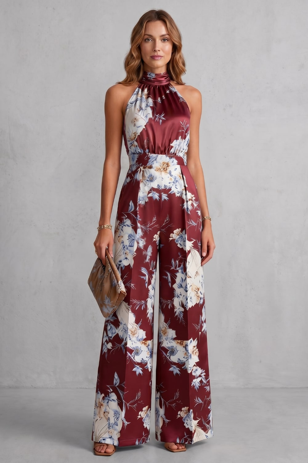 Women's Floral Wide Leg Jumpsuit | Kesia_6