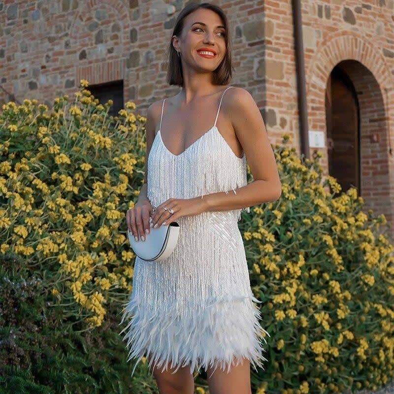 Women's Sequin Fringe Cocktail Dress | Daniela_1