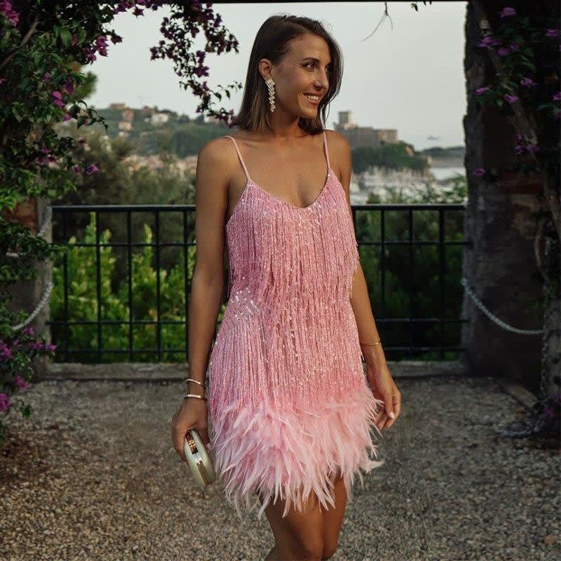 Women's Sequin Fringe Cocktail Dress | Daniela_4