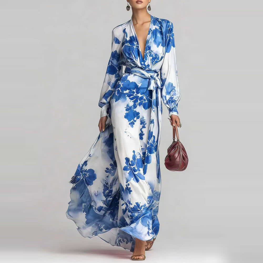 Women's Floral Chiffon Maxi Dress | Orlaith_2