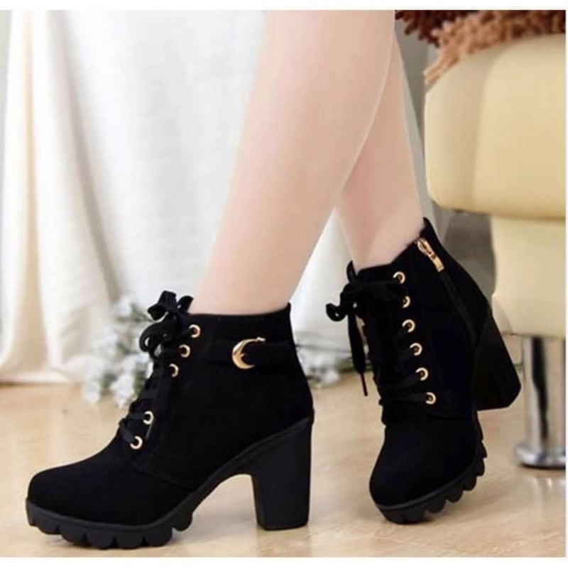 Women's Lace Up Platform Ankle Boots | Cora_1