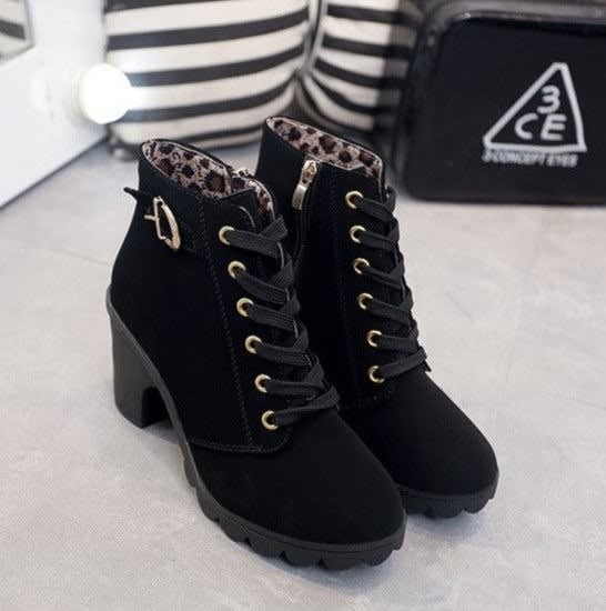 Women's Lace Up Platform Ankle Boots | Cora_2