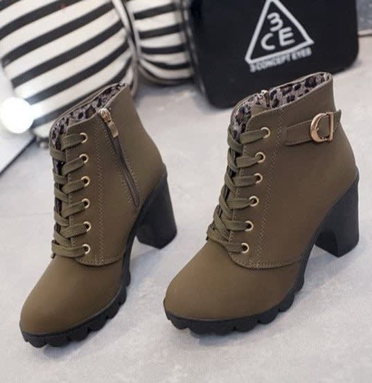 Women's Lace Up Platform Ankle Boots | Cora_5