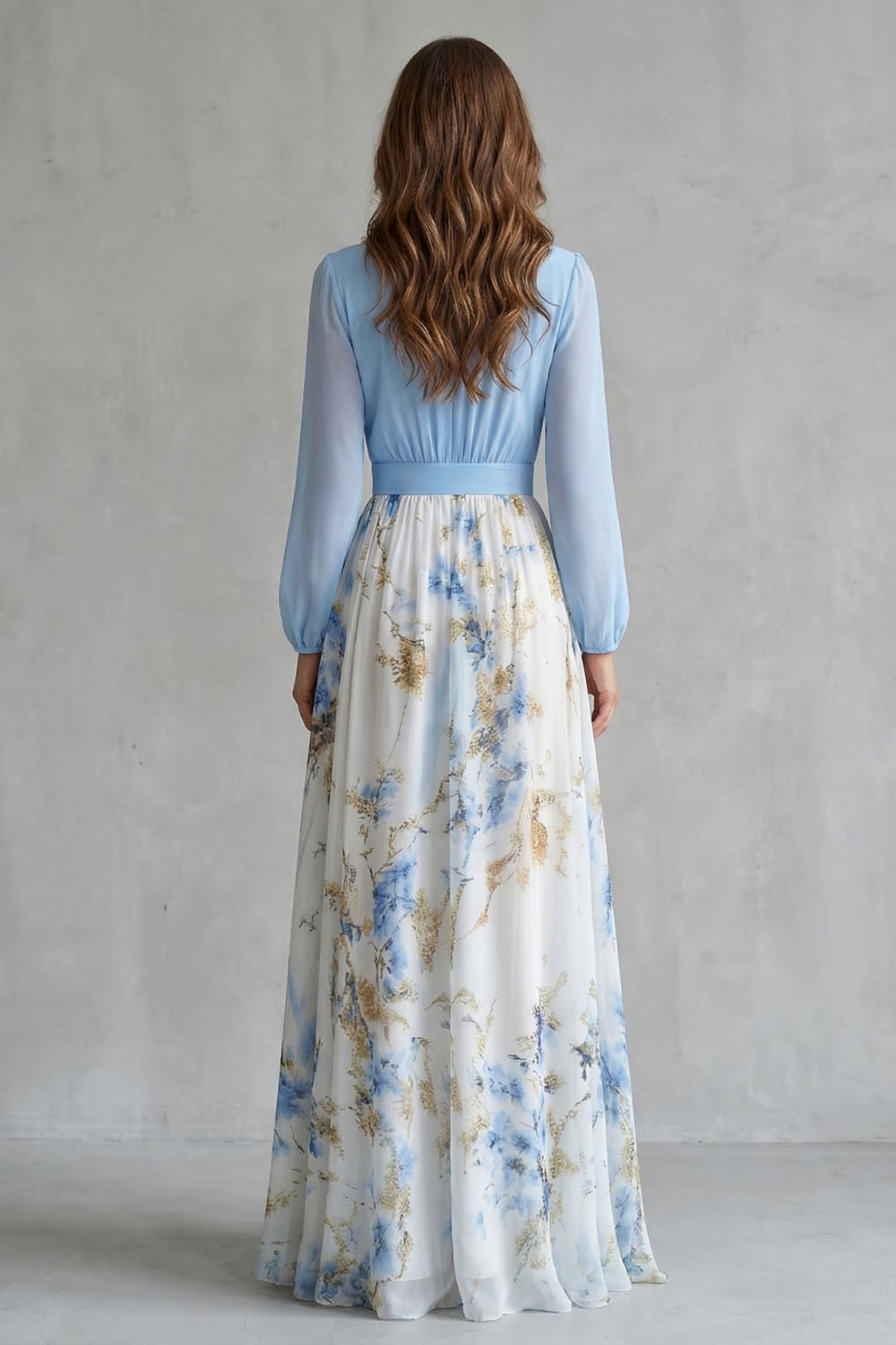 Women's Floral Long Sleeve Maxi Dress | Sylvestra_4