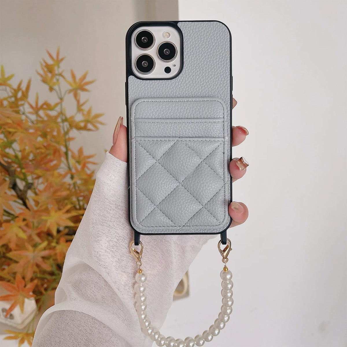 Women's Quilted Card Slot iPhone Case | Kelly_13