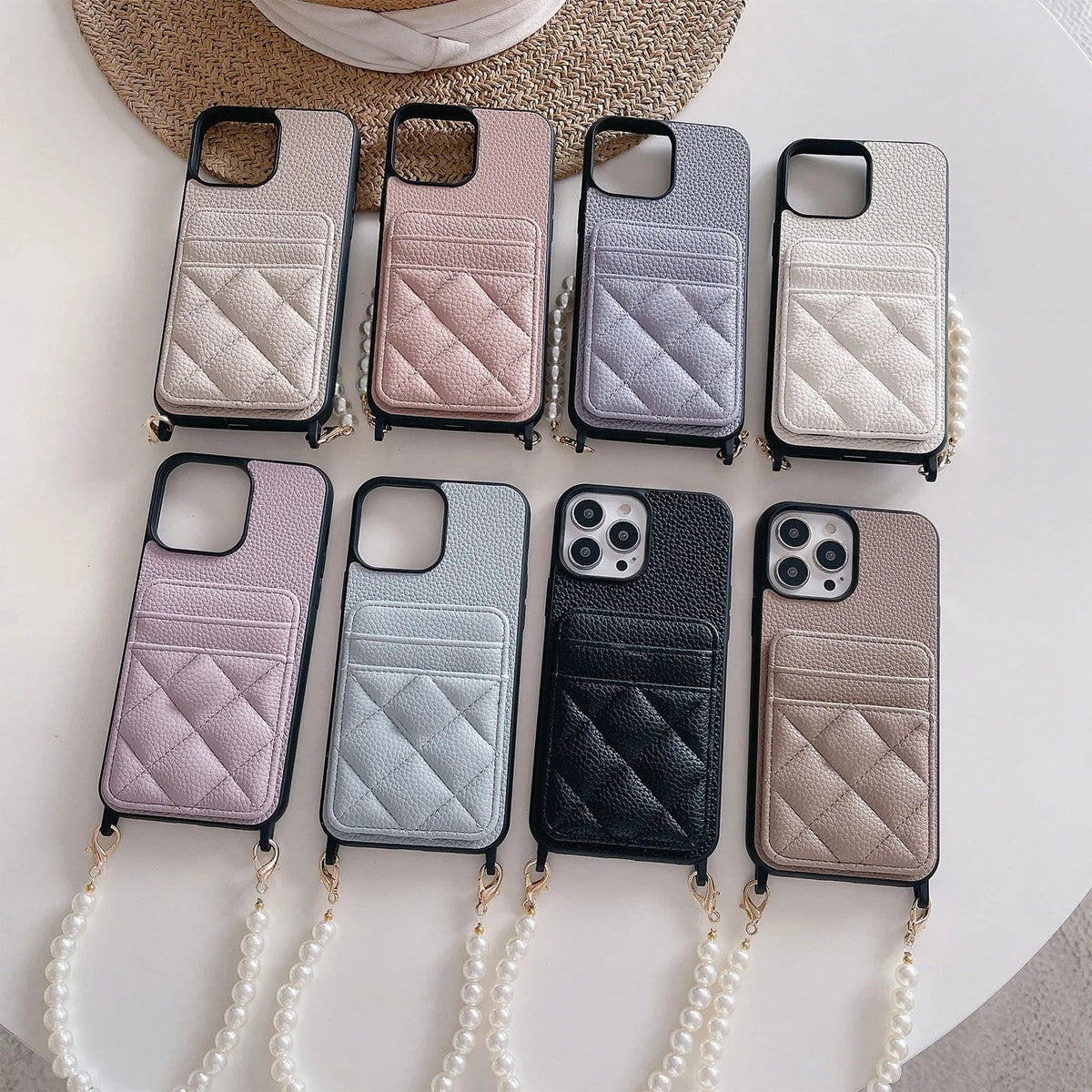 Women's Quilted Card Slot iPhone Case | Kelly_2