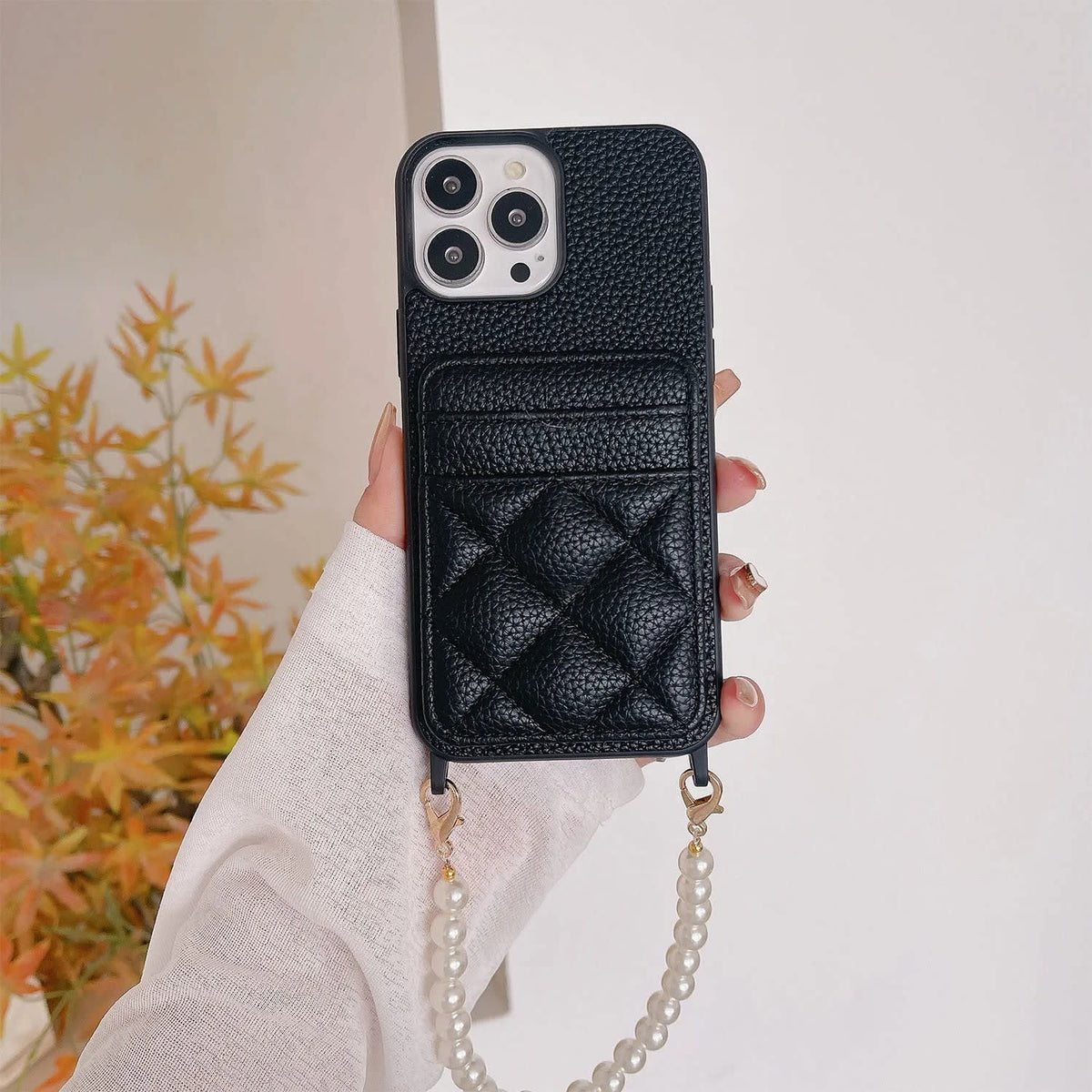 Women's Quilted Card Slot iPhone Case | Kelly_8