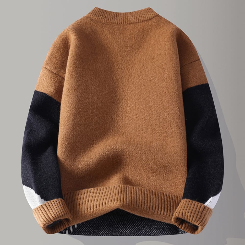 Men's Color Block Knit Jumper | Quinn_2