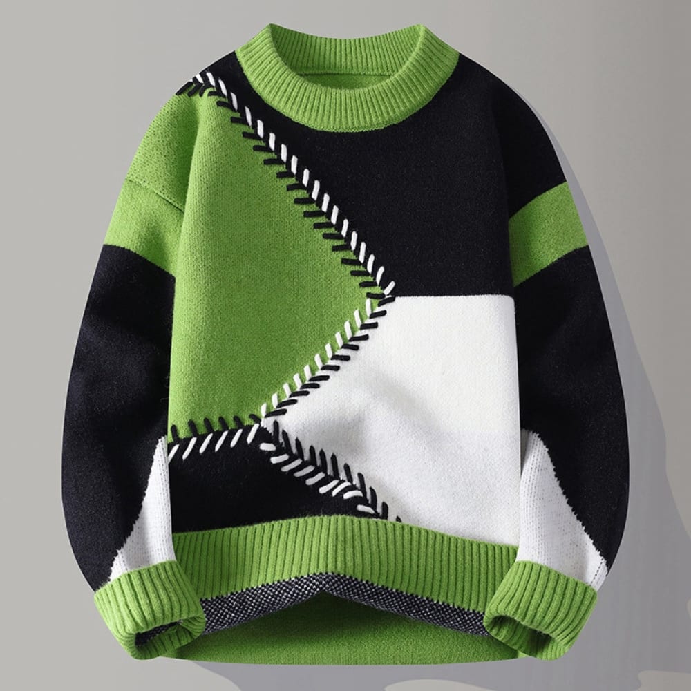 Men's Color Block Knit Jumper | Quinn_7