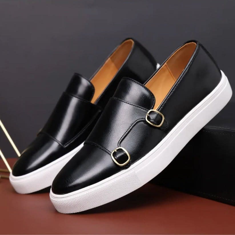 Men's Leather Monk Strap Loafers | Jerome_3