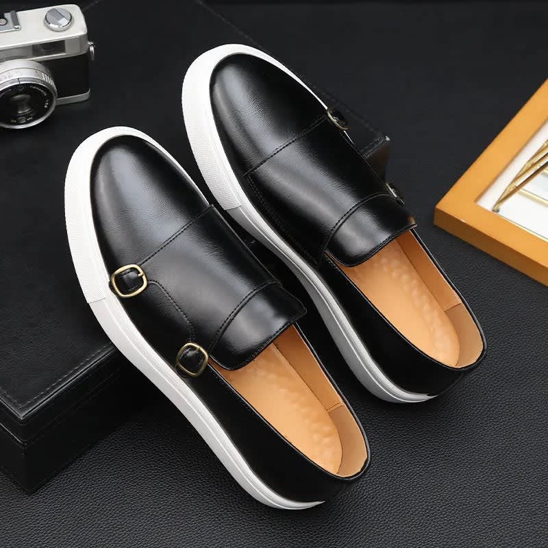 Men's Leather Monk Strap Loafers | Jerome_4
