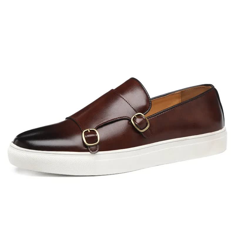 Men's Leather Monk Strap Loafers | Jerome_8