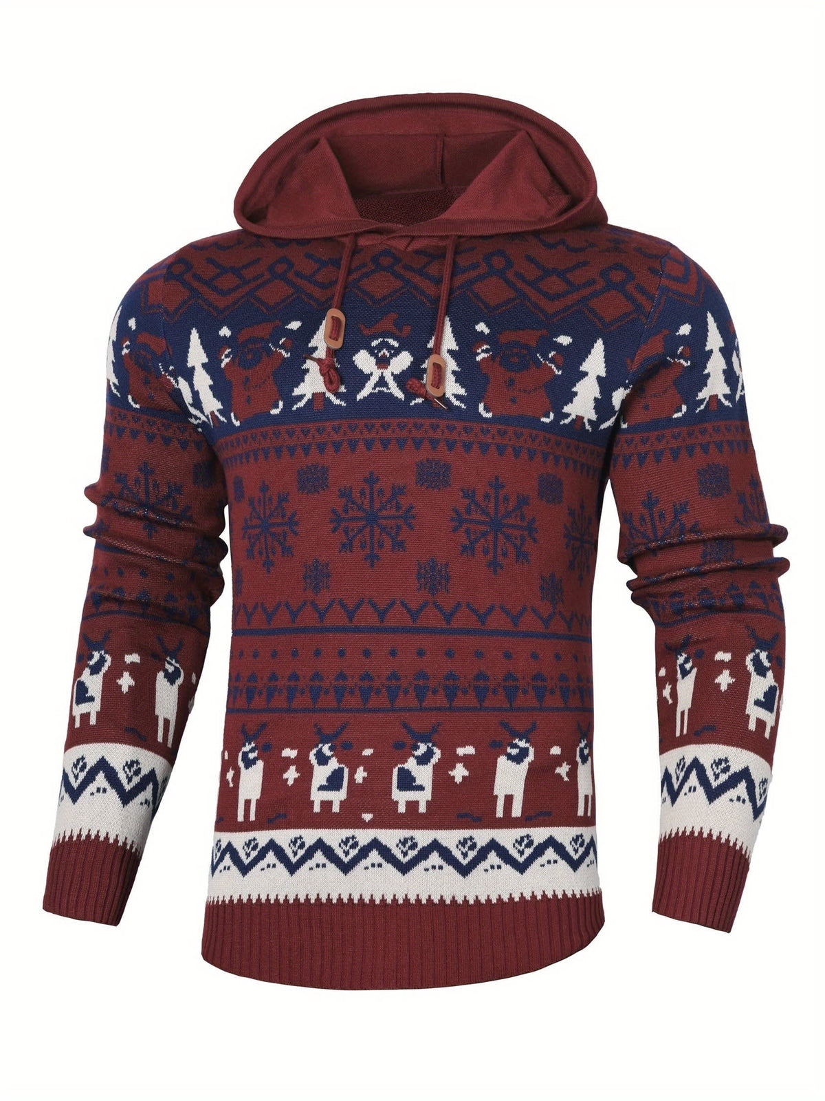 Men's Hooded Reindeer Christmas Jumper | Callum_9