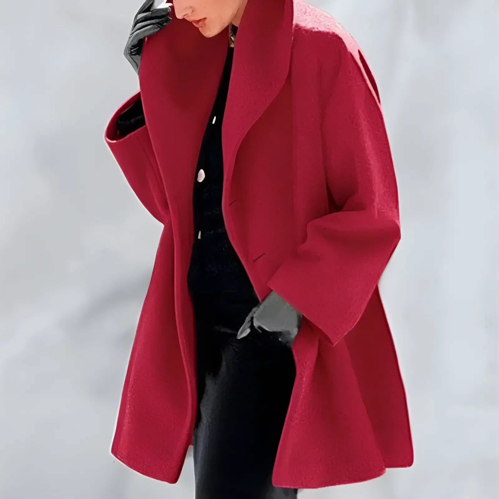 Women's Oversized Longline Winter Coat | Elowen_7