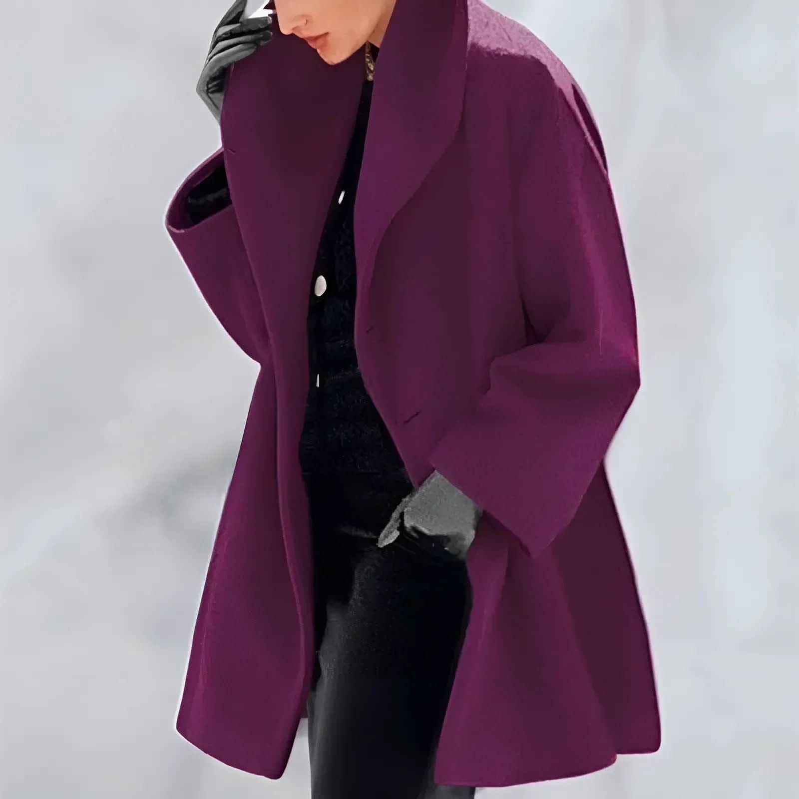 Women's Oversized Longline Winter Coat | Elowen_8