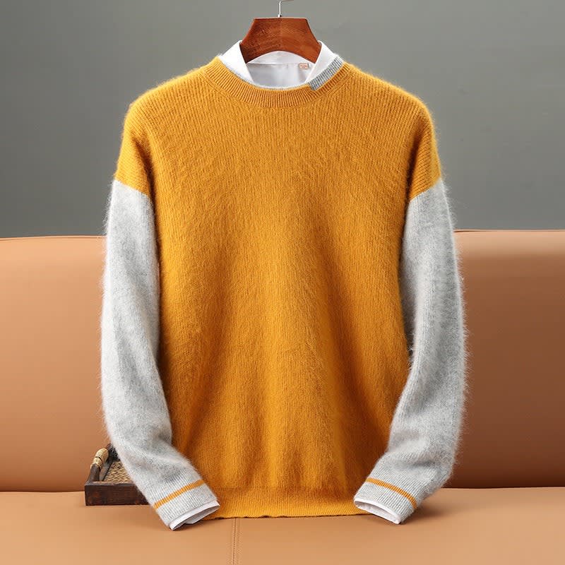 Men's Cashmere Color Block Jumper | Graham_1