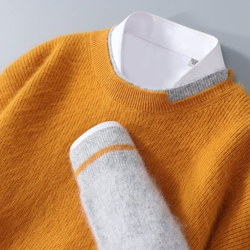 Men's Cashmere Color Block Jumper | Graham_2