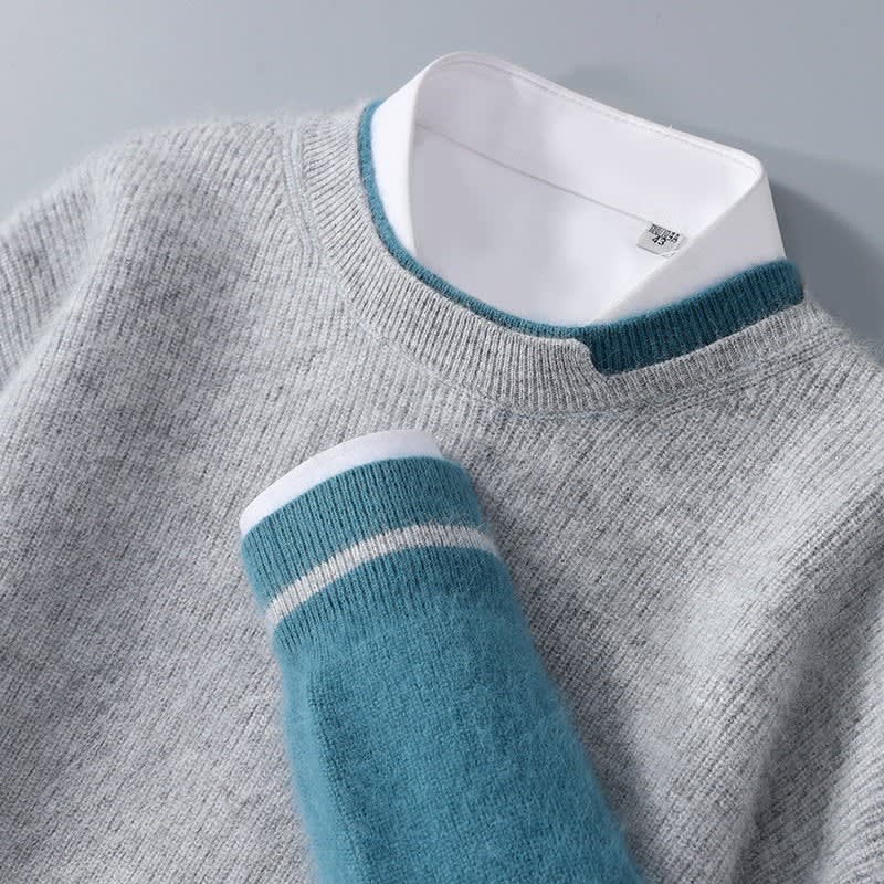 Men's Cashmere Color Block Jumper | Graham_5