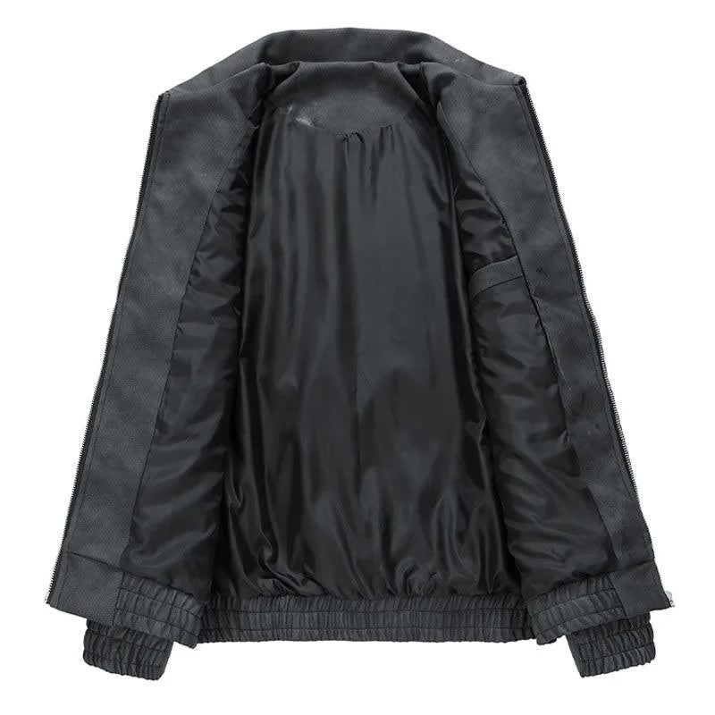 Men's Faux Suede Bomber Jacket | Grayson_9