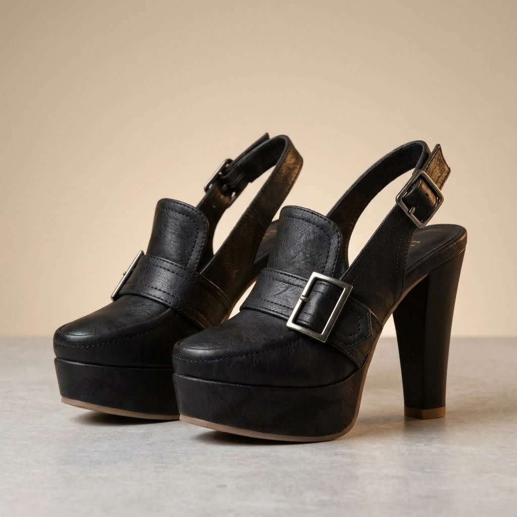 Women's Suede Platform Block Heels | Calista_5