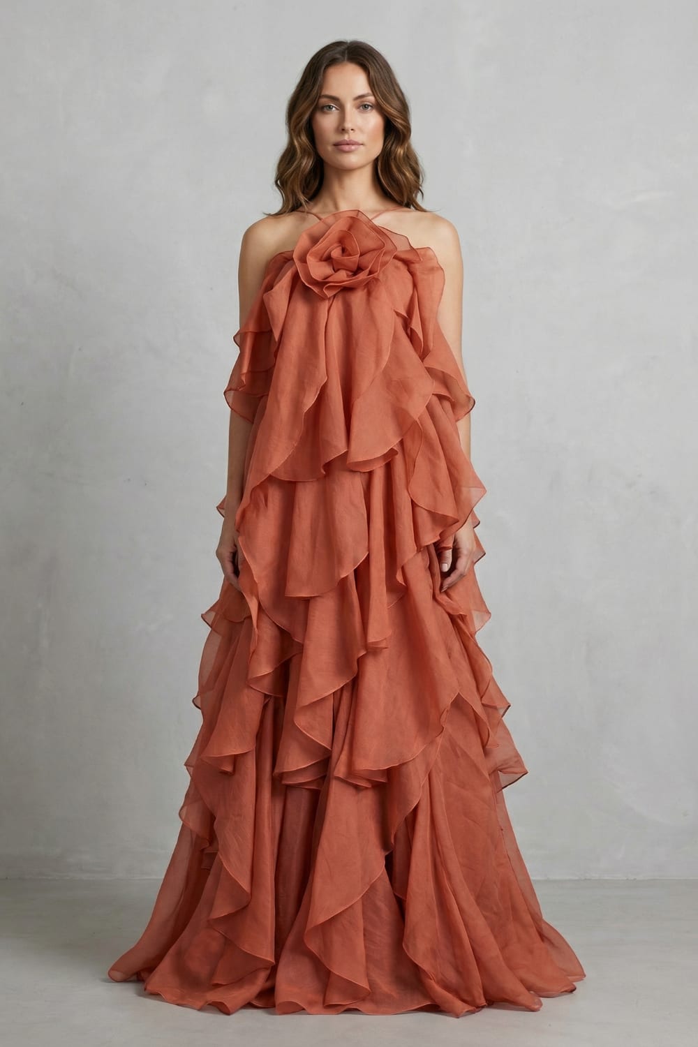 Women's Layered Ruffle Maxi Dress | Vashti_2