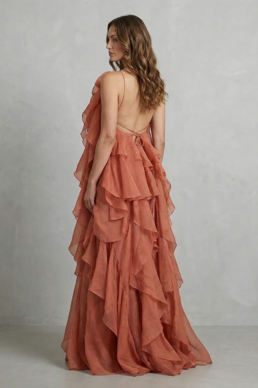 Women's Layered Ruffle Maxi Dress | Vashti_4