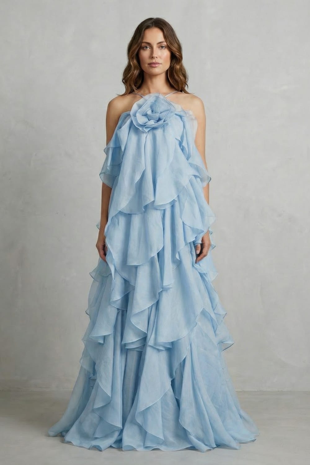 Women's Layered Ruffle Maxi Dress | Vashti_6