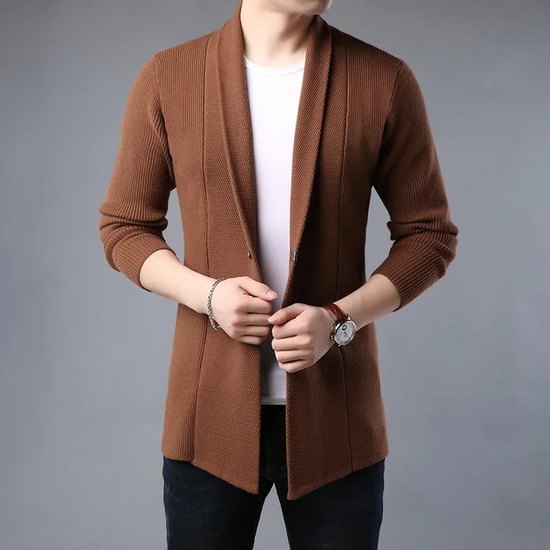 Men's Ribbed Shawl Collar Cardigan | Archie_1