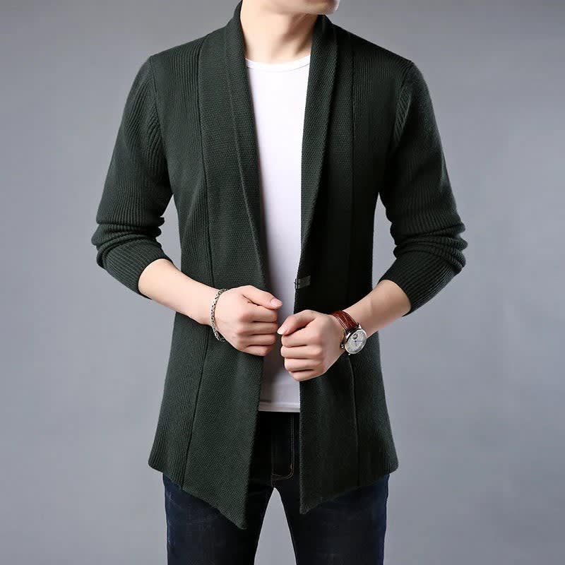 Men's Ribbed Shawl Collar Cardigan | Archie_3