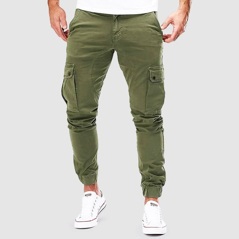 Men's Cotton Blend Tapered Cargo Trousers | Graeme_2