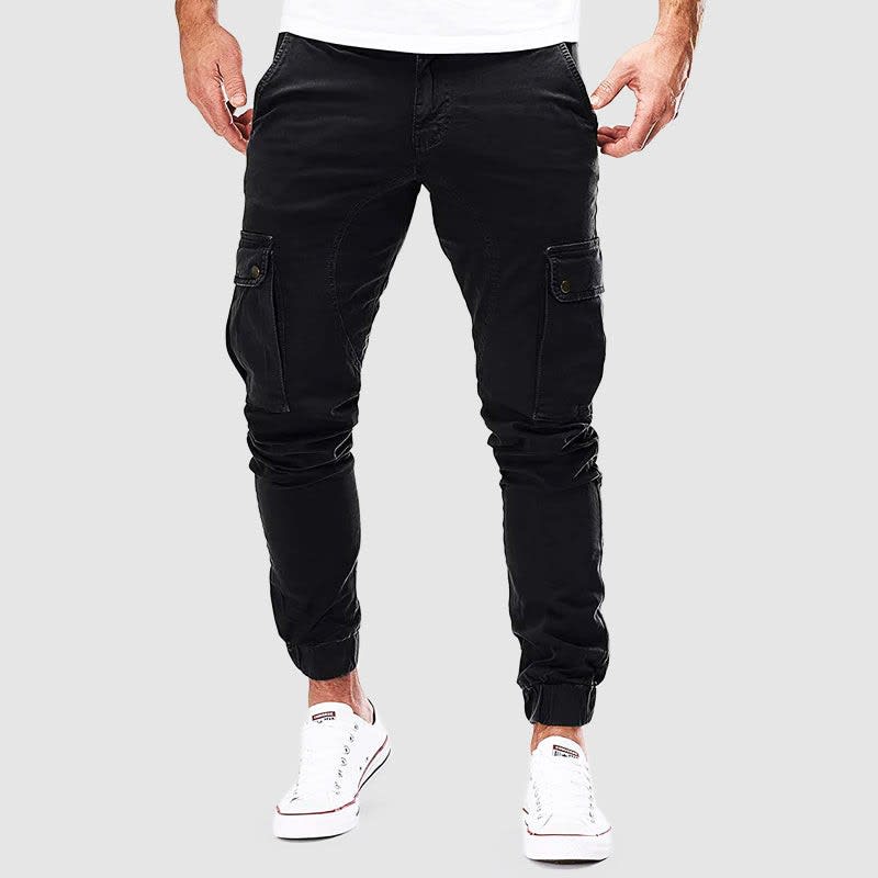 Men's Cotton Blend Tapered Cargo Trousers | Graeme_3