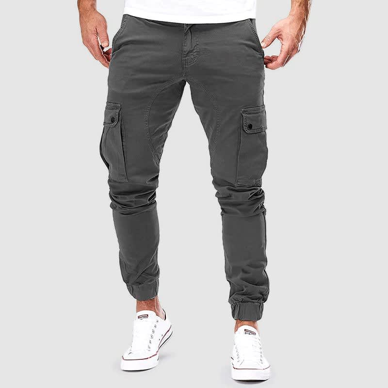 Men's Cotton Blend Tapered Cargo Trousers | Graeme_4