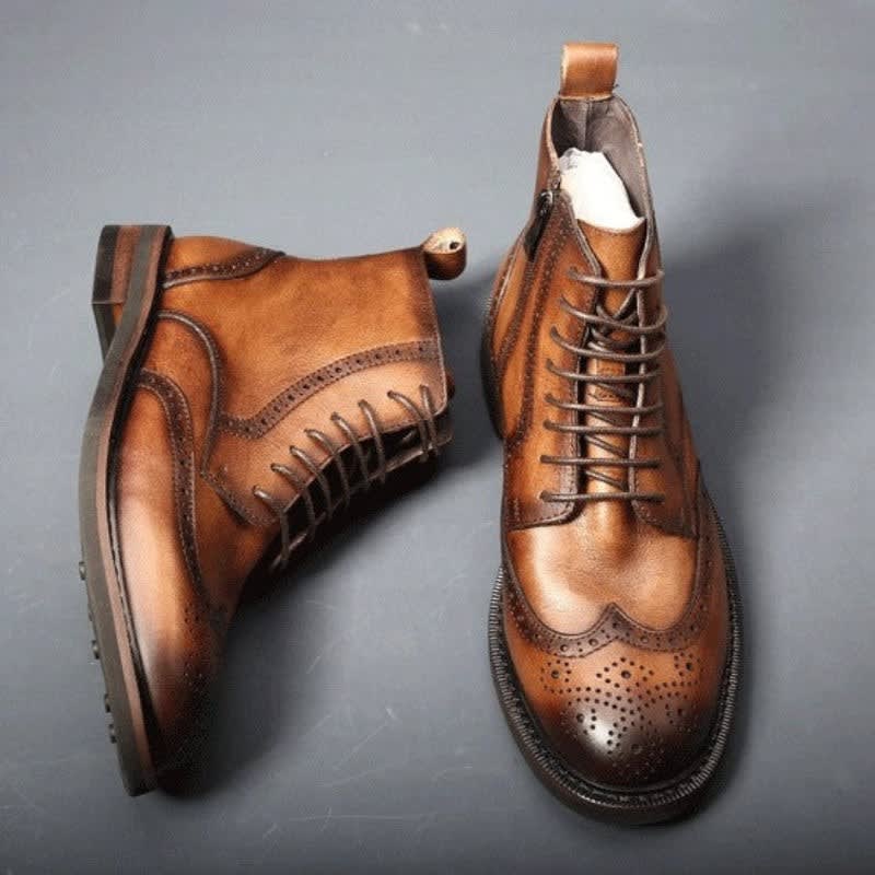 Men's Leather Brogue Boots | Innes_3