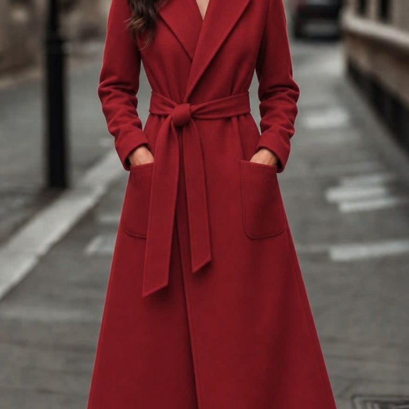 Women's Belted Wool Coat | Morag_1